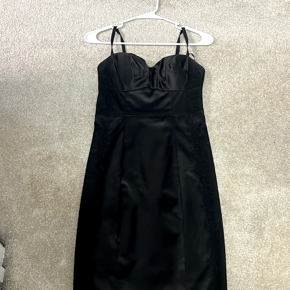 Beautiful silky and sexy fitting black dress